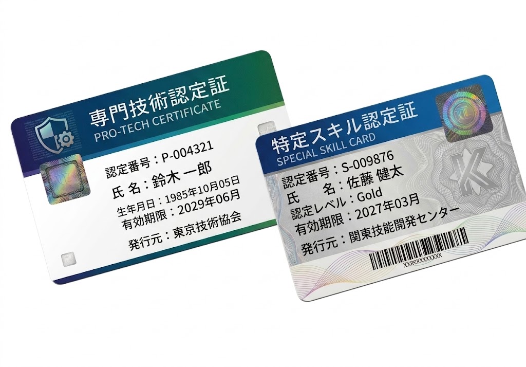Certificates & Qualification Cards