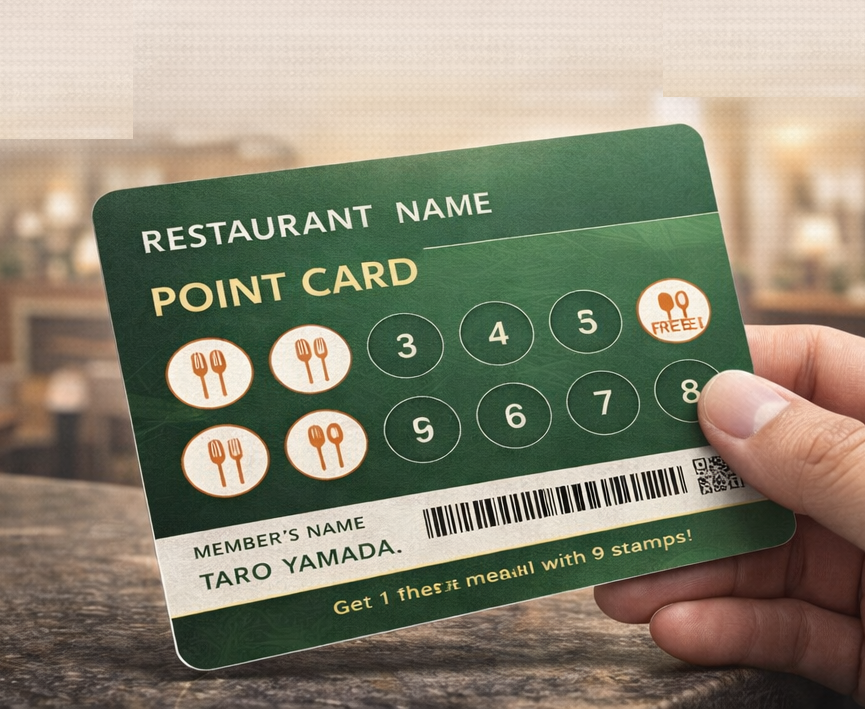 Restaurant stamp card